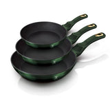 Berlinger Haus 3 Pieces Titan Coating Fry Pan Set - Emerald Collection