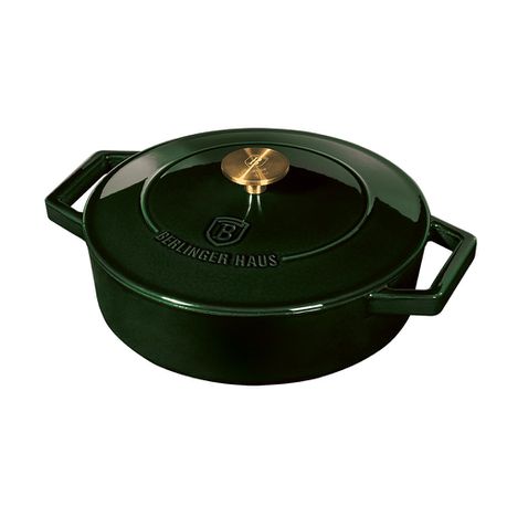 Berlinger Haus 26cm Enamel Coating Oven Safe Mini Pot with Lid - Emerald