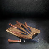 Berlinger Haus 6-Piece Knife Set with Bamboo Cutting Board - Rose Gold