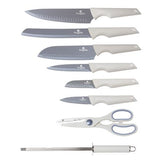 Berlinger Haus 8-Piece Non-Stick Knife Set with Stand - Aspen Collection