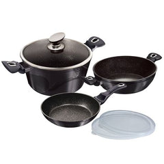 Berlinger Haus 6 Pieces Marble Coating Cookware Set - Carbon Pro Edition