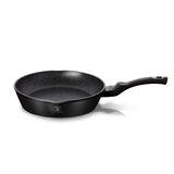 Berlinger Haus 24cm Marble Coating Deep Fry Pan with 2 Mouths - Black Silver