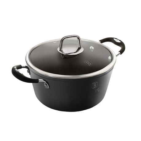 Berlinger Haus 20cm Oven Safe Casserole with Lid - Black Professional