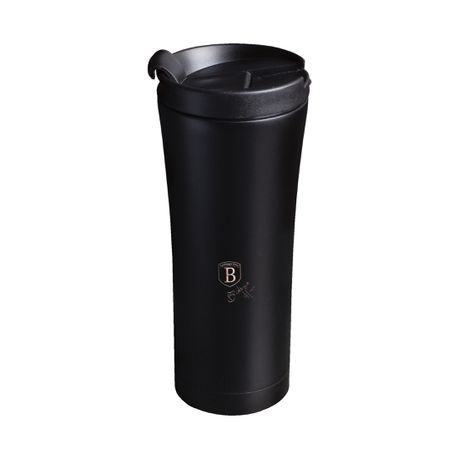 Berlinger Haus 500ml Thick Walled Travel Coffee Mug - Black Rose Line