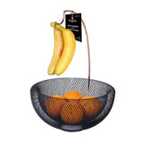 Berlinger Haus 29cm Fruit Basket with Banana Holder - Black Rose Collection