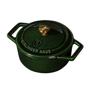 Berlinger Haus 10cm Enamel Coating Oven Safe Mini Pot with Lid - Emerald