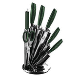 Berlinger Haus 8 Piece Stainless Steel Knife Set with Stand - Emerald