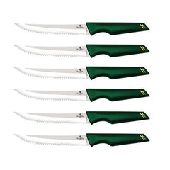 Berlinger Haus 6-Piece Stainless Steel Steak Knife Set - Emerald Green