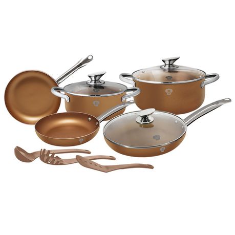 Blaumann 11 Piece Le Chef Collection Copper Stainless Steel Cookware Set