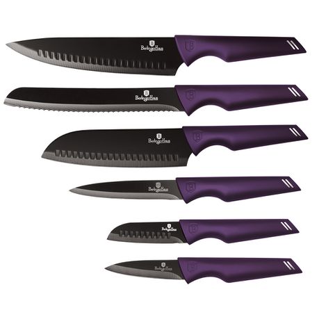Berlinger Haus 6-Piece Non-Stick Coating Knife Set - Royal Purple