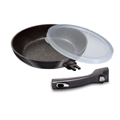 Berlinger Haus 24cm Marble Coating Detachable Handle Frypan - Carbon Pro