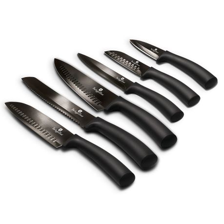 Berlinger Haus 6 Piece Titanium Coating Knife Set Black