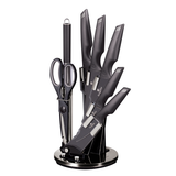 Berlinger Haus 8-Piece Non-Stick Knife Set with Acrylic Stand - Carbon Pro
