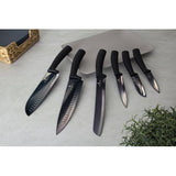 Berlinger Haus 6-Piece Non-Stick Stainless Steel Knife Set - Black