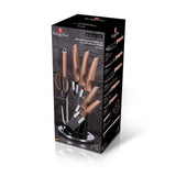 Berlinger Haus 8-Piece Non-Stick Knife Set with Acrylic Stand - Rose Gold
