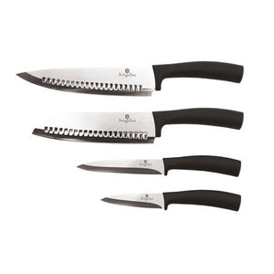 Berlinger Haus 4-Piece Stainless Steel Knife Set - Black