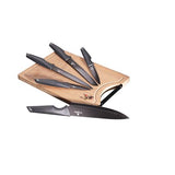 Berlinger Haus 6-Piece Knife Set with Bamboo Cutting Board - Carbon Pro