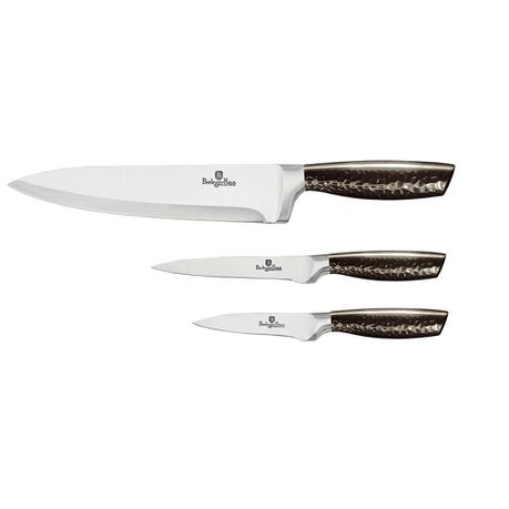Berlinger Haus 3-Piece Stainless Steel Knife Set - Black Smith