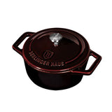 Berlinger Haus 10cm Enamel Coating Oven Safe Mini Pot with Lid - Burgundy
