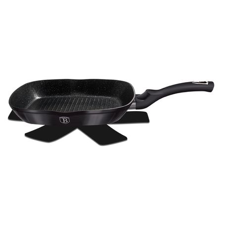 Berlinger Haus 28cm Marble Coating Grill Pan - Carbon Pro Edition