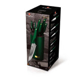 Berlinger Haus 7-Piece Non-Stick Knife Set with Stand - Emerald Green