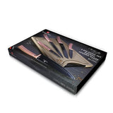Berlinger Haus 6 Piece Knife Set with Bamboo Cutting Board iRose Edition