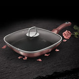 Berlinger Haus 28cm Marble Coating Grill Pan with Lid - i-Rose Edition